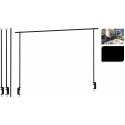 Mondex Apšvietimo rėmas virš metalinio stalo juoda 135-250cm