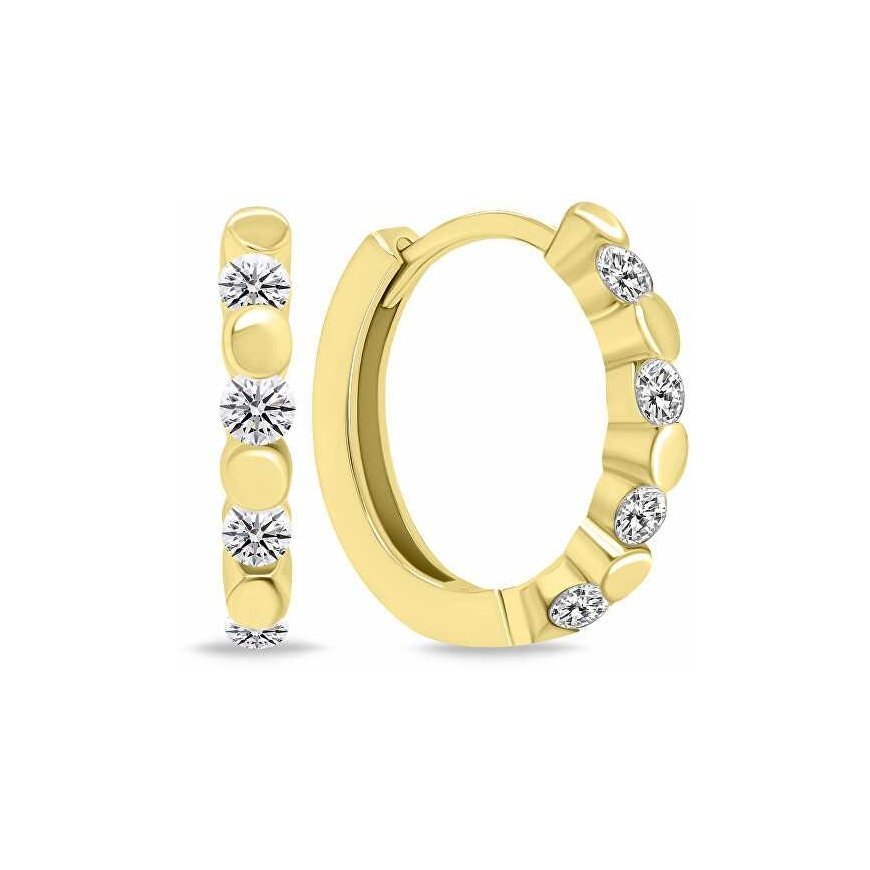 Brilio Silver Brilio Silver Stylish gold-plated rings with clear zircons EA676Y