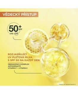 „Garnier“ vitamino C skaistinantis makiažą UV dulksna veido kremas nuo saulės