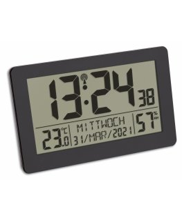 TFA-Dostmann 60.2557.01 modinātājpulkstenis/taimeris Digitāls modinātājs Melns