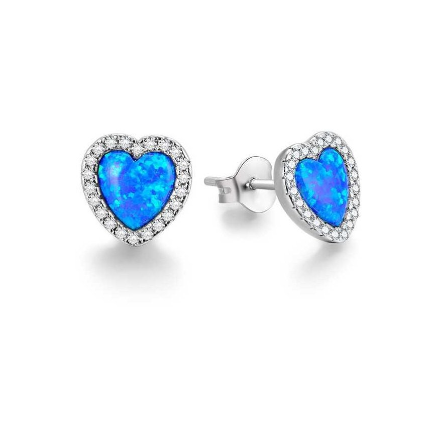 Beneto Love earrings with synthetic opals
