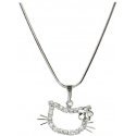 Levien Girls' Necklace Kitten with Crystal Flower Levien Girls' Necklace Kitten with Crystal Flower