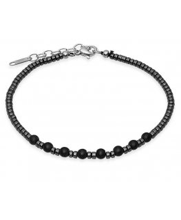 Troli Modern bead bracelet with onyx VBD395B