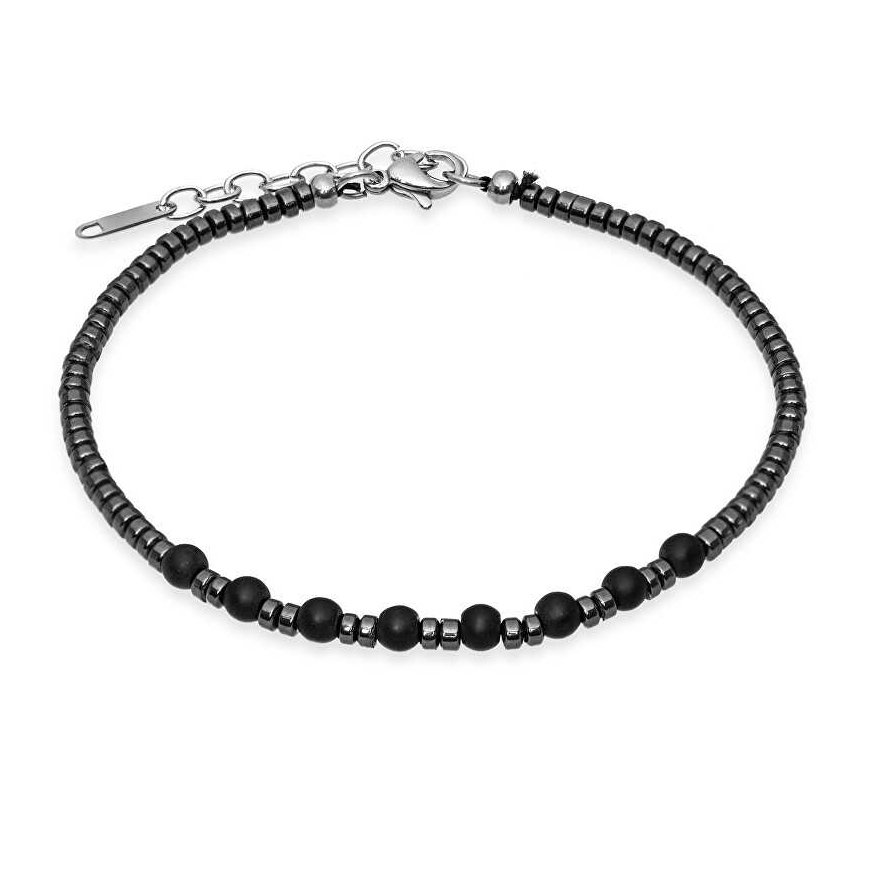Troli Modern bead bracelet with onyx VBD395B