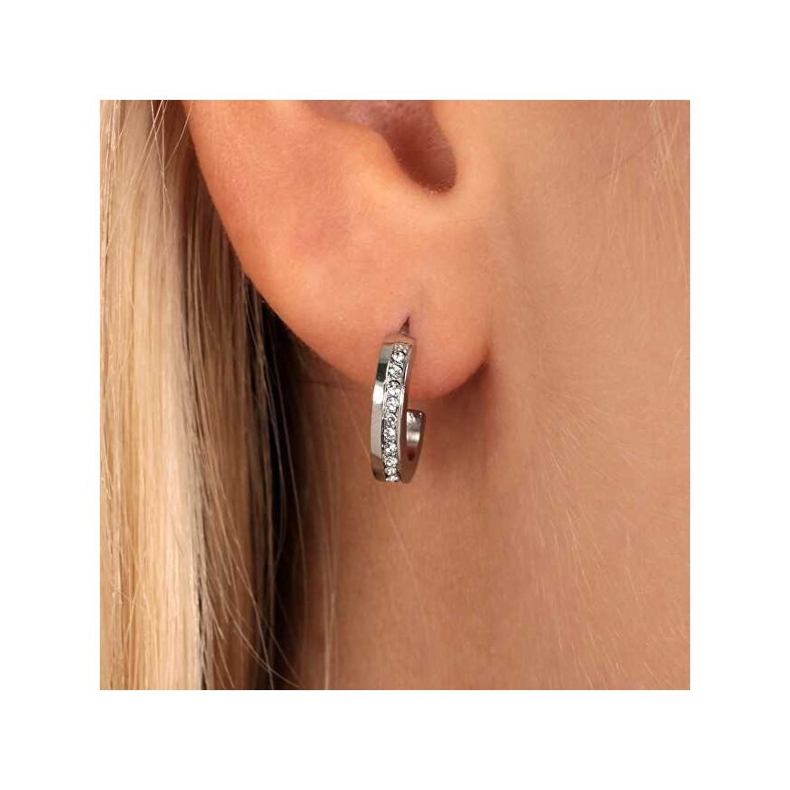Morellato Steel earrings with creole crystals SAUP04 – 3