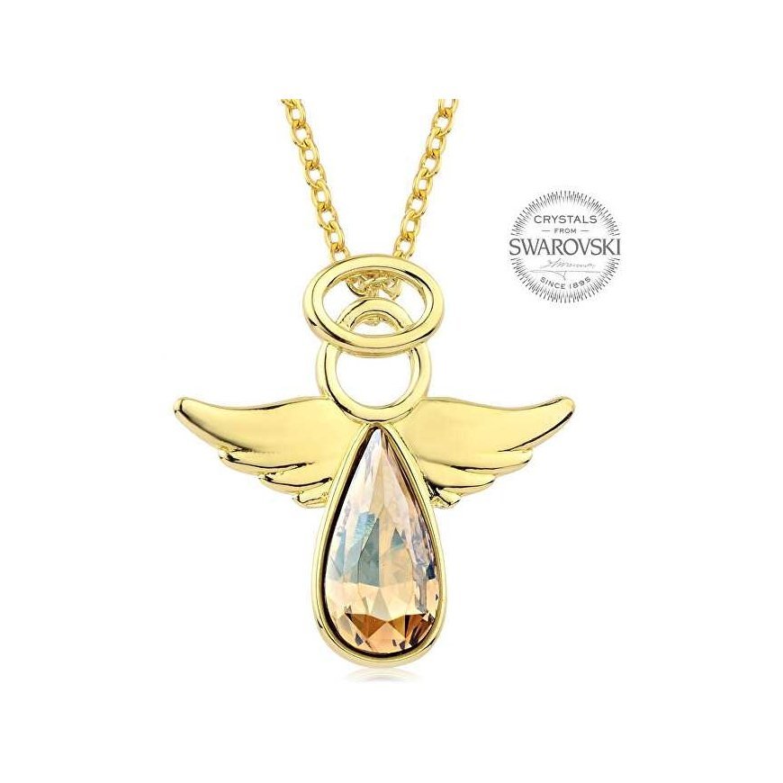 Levien gold-plated necklace with sparkling crystal
