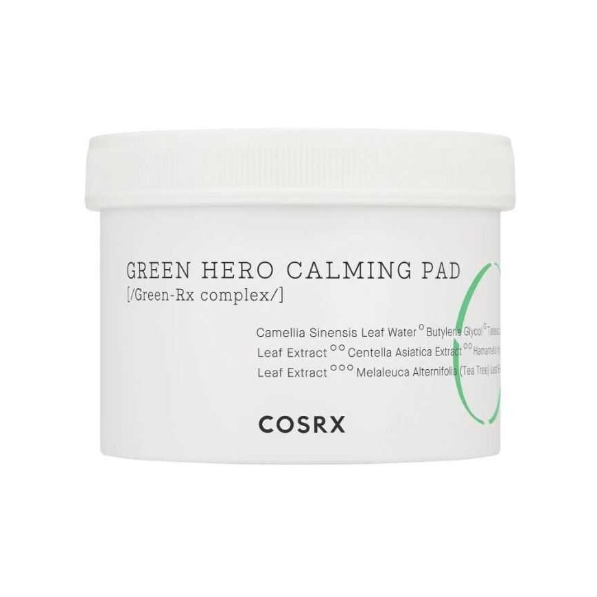 COSRX One Step Green Hero Calming Pad Raminantys valomieji vatos diskeliai, 70 vnt