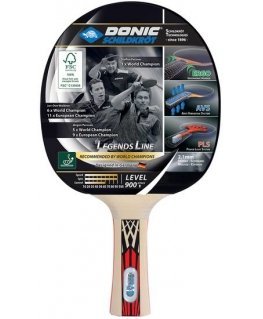 Donic Schildkröt Legends 900 table tennis equipment Black, Red, Wood