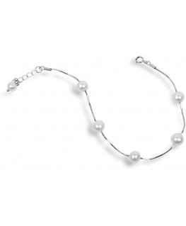 Jwl Luxury Pearls Švelni apyrankė, tikri balti perlai JL0173