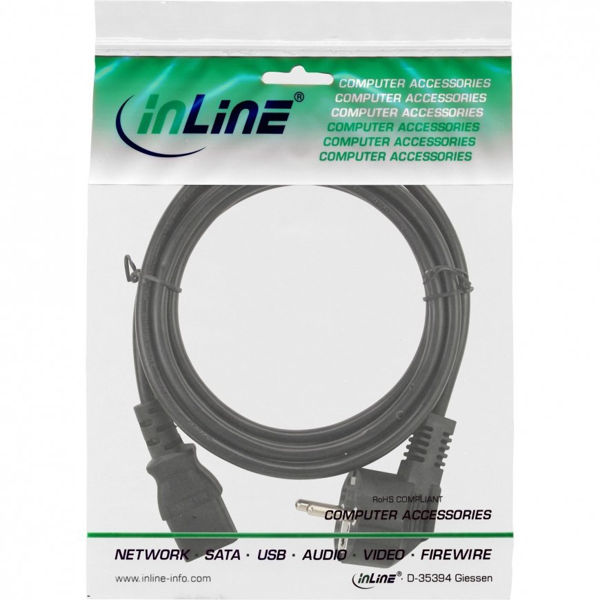 InLine 16655 toitekaabel Must 5 m – 2