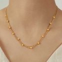 Troli Double Gold Plated Cube Necklace Troli Double Gold Plated Cube Necklace