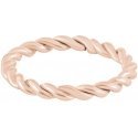 Troli Modern Twisted Rose Gold Plated Ring