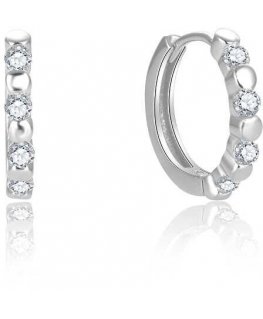 Beneto Gentle silver earrings with clear zircons AGUC2714