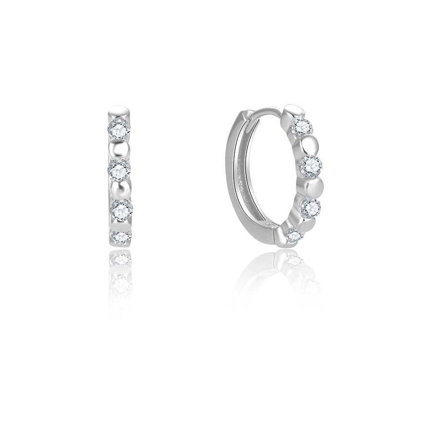 Beneto Gentle silver earrings with clear
