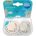 CANPOL BABIES silicone symmetrical pacifiers NUDE, Creme, 0-6m, 2 pcs., 23/228_cre