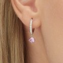 Brosway Sophisticated, bright pink circular single earring FVP83 Brosway Sophisticated, bright pink circular single earring FVP83