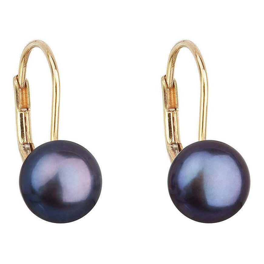 Evolution Group Gold pearl earrings with pearls 921009.3 peacock
