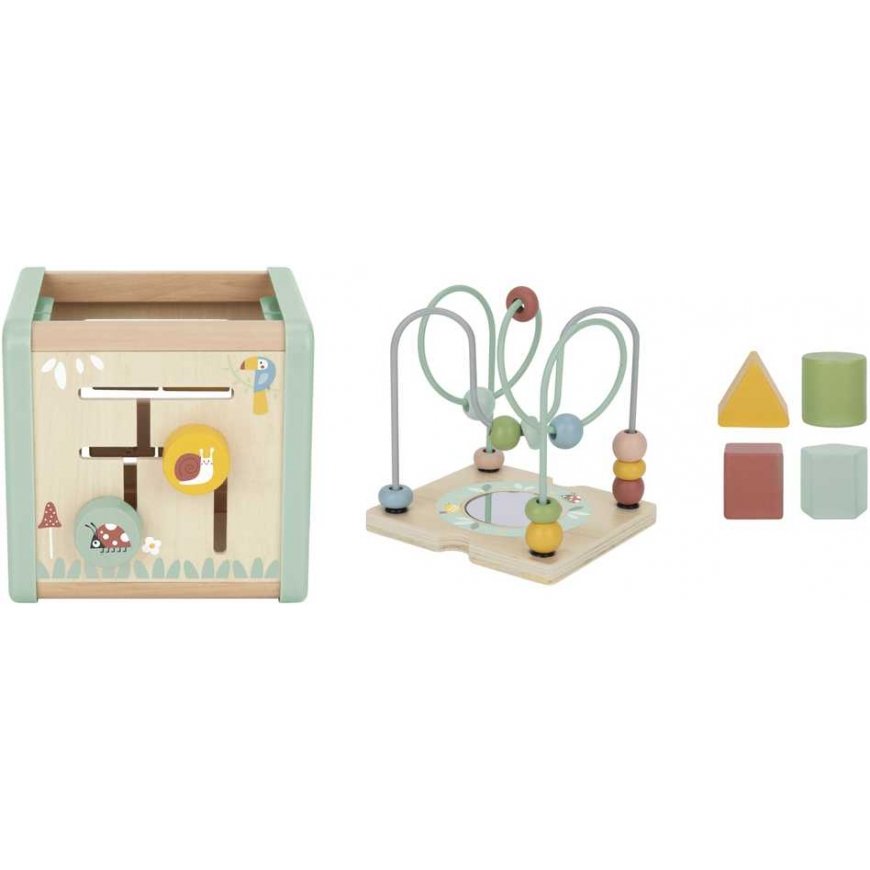 WOOPIE Green Wooden Activity Cube Multifunctional Educational Sorter – 3