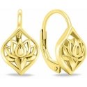 Brilio Silver Beautiful gold plated dangle earrings EA700Y