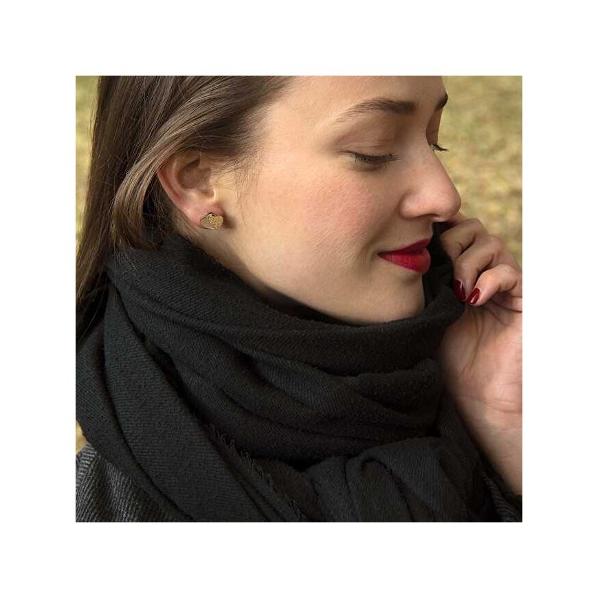 Troli Delicate bronze heart earrings VGE646