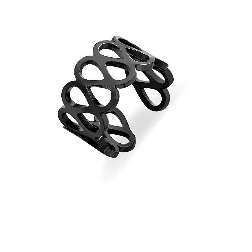 Troli Fashionable black steel ring