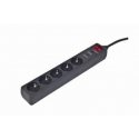 Gembird SPG5-C-15 liigpinge kaitsevahend Must 5 vahelduvvoolu kontakt 250 V 4,5 m Gembird SPG5-C-15 liigpinge kaitsevahend Must 5 vahelduvvoolu kontakt 250 V 4,5 m