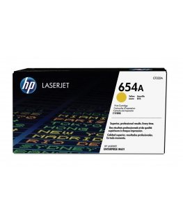 HP 654A, Оригинальный лазерный картридж LaserJet, Желтый