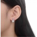 Moiss Beautiful silver earrings with pearls and zircons E0003120 Moiss Beautiful silver earrings with pearls and zircons E0003120