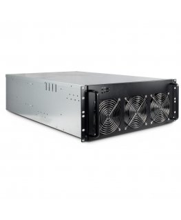 Inter-Tech 88887236 tietokonekotelo Teline musta, Harmaa