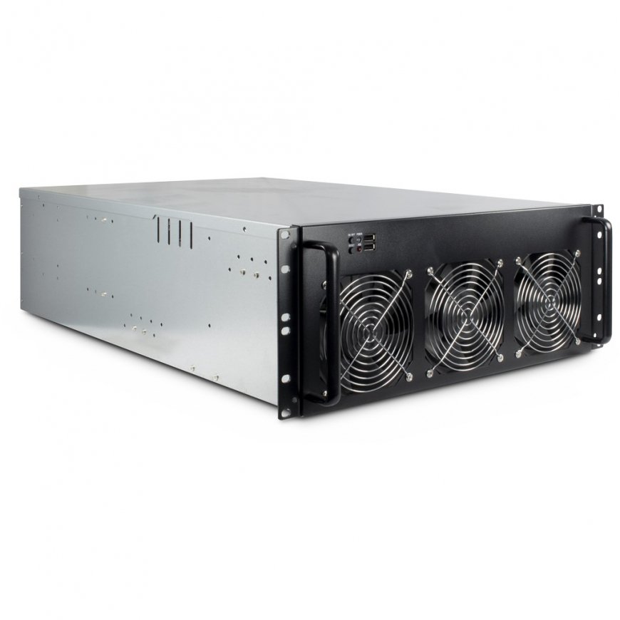 Inter-Tech 88887236 arvutikorpus Püstik Must, Hall