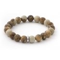 Bennett's Lava Stone and Jasper Bead Bracelet MINK108 Bennett's Lava Stone and Jasper Bead Bracelet MINK108