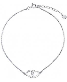 Silvego Silver Hester anklet with intertwined hearts ZT201131A