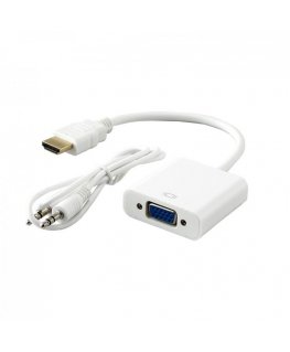 SBOX AD.HDMI-VGA+A videokaabliadapter HDMI tüüp A (Standard) VGA (D-Sub) + 3.5mm Valge
