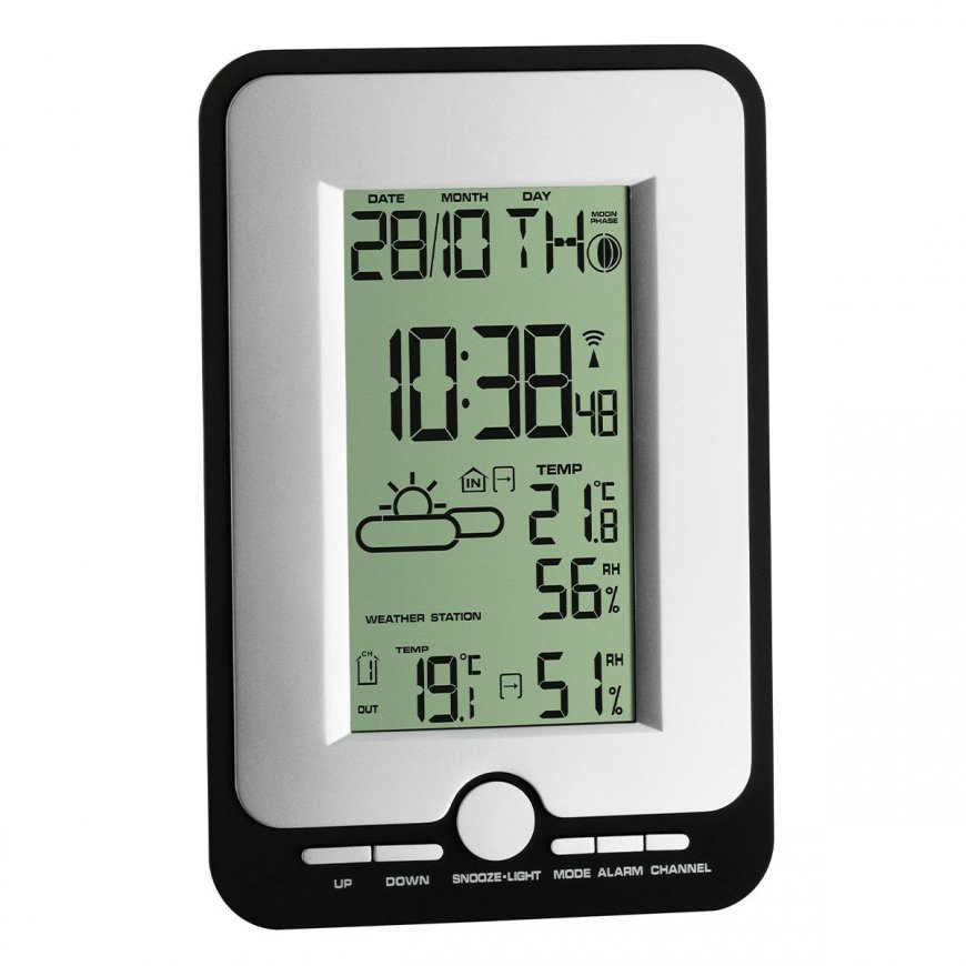 TFA-Dostmann Multy Melns, Sudrabs LCD Baterija
