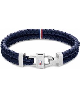 Tommy Hilfiger Stylish leather bracelet with steel trim 2790362