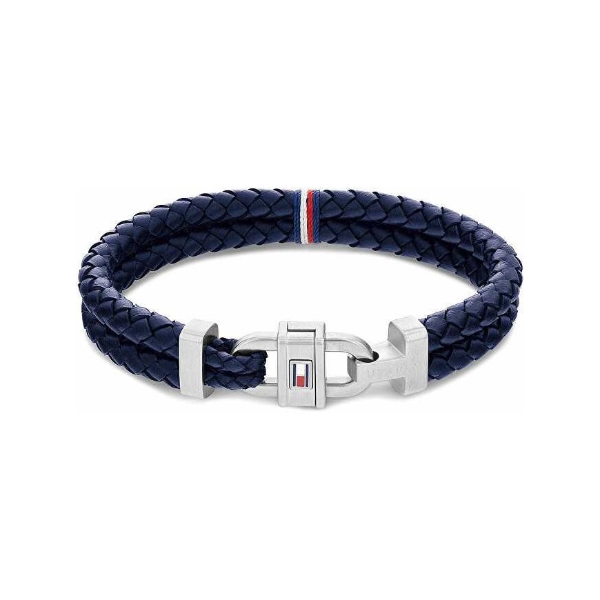 Tommy Hilfiger Stilinga odinė apyrankė su plieno apdaila 2790362