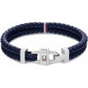 Tommy Hilfiger Stylish leather bracelet with steel trim 2790362