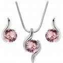 Levien Matching Chaton Wave Light Rose kaulakoru ja korvakorut