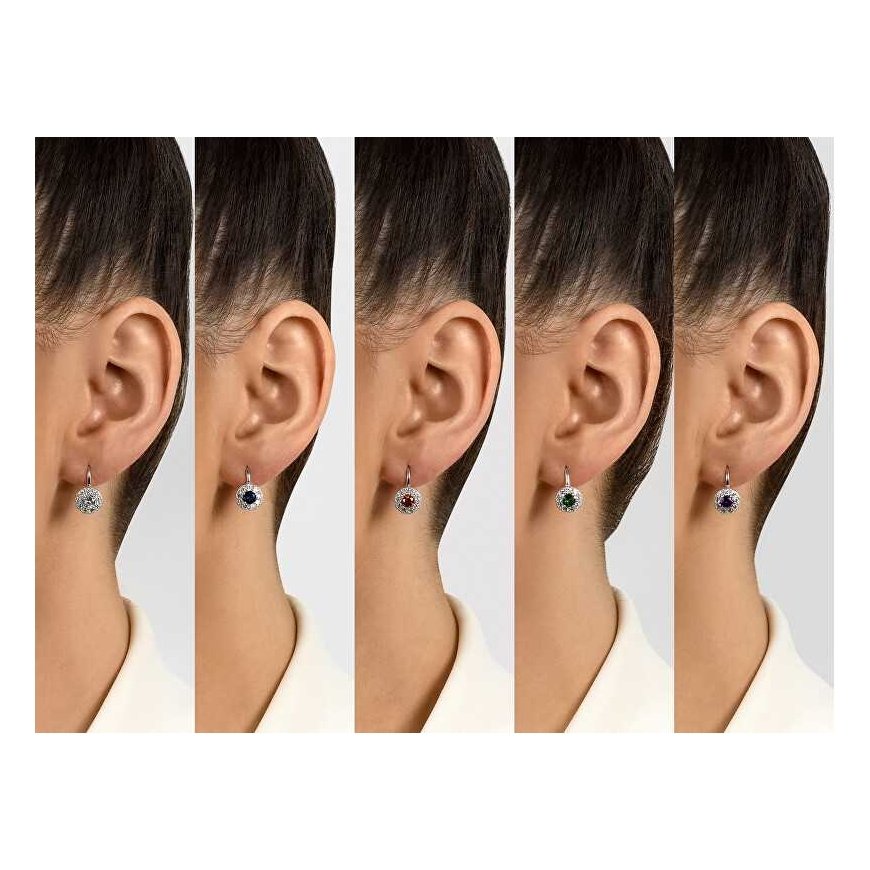 Brilio Silver Brilio Silver Dazzling silver dangling earrings with zircons EA333WG – 5
