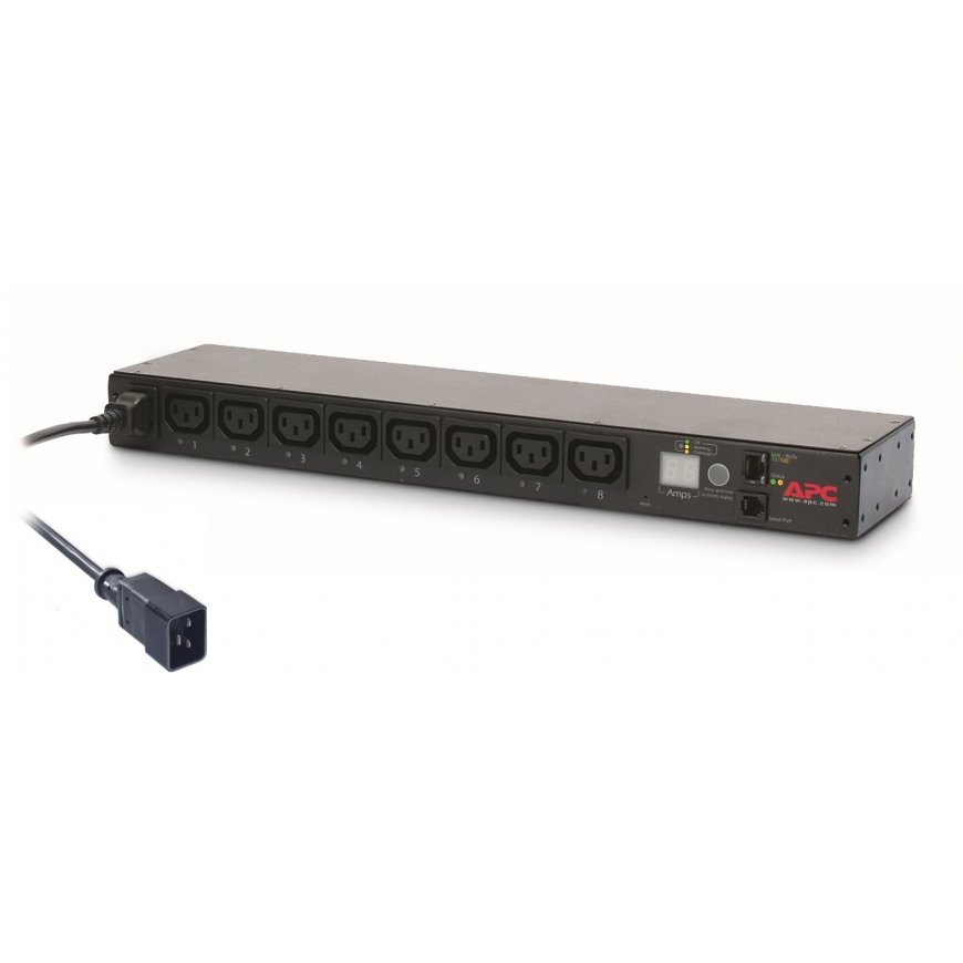 APC AP7921B toitejaotuskomponent (PDU) 8 vahelduvvoolu kontakt 0U/1U Must
