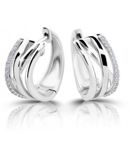 Modesi Charming silver round earrings M23077