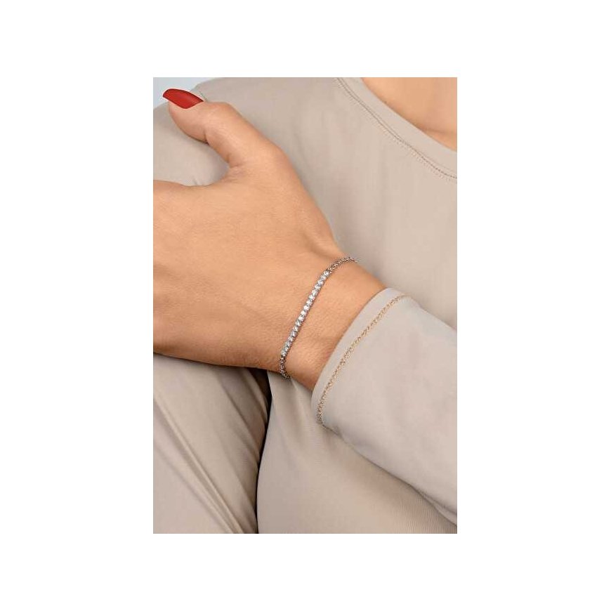 Brilio Silver Elegant silver bracelet with zircons BRC172W – 2