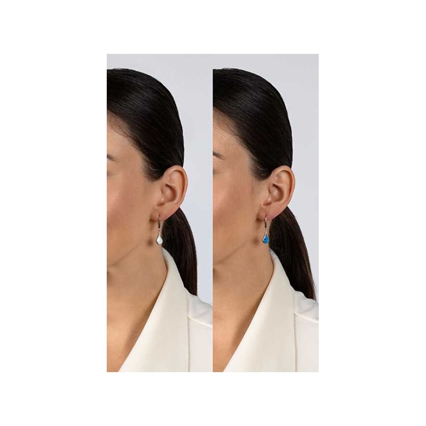 Brilio Silver Silver earrings with synthetic opals EA1161W – 4