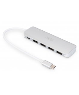 Digitus DA-70242-1 jaotur USB 3.2 Gen 1 (3.1 Gen 1) Type-C 5000 Mbit/s Hõbe