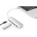 Digitus DA-70242-1 interfeisa centrmezgls USB 3.2 Gen 1 (3.1 Gen 1) Type-C 5000 Mbit/s Sudrabs