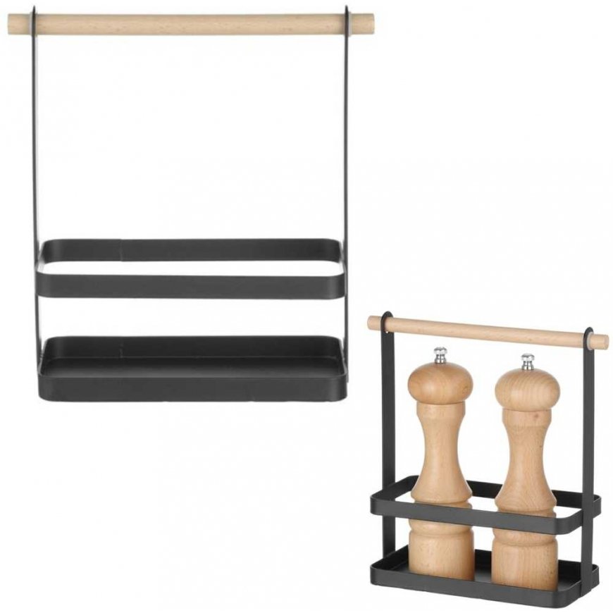 Table spice organizer, Hendi, black/brown