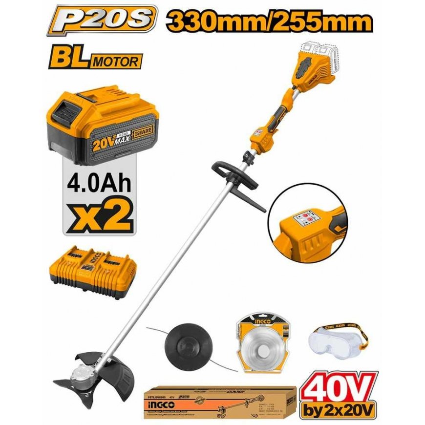 Ingco CSTLI200285 akkuruoholeikkuri sis. 2kpl akku ja laturi – 2