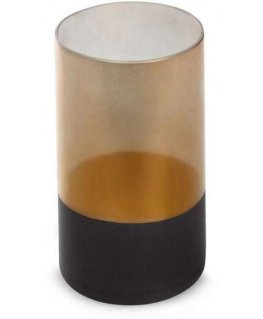 Eurofirany LIMITED COLLECTION PEONIA5 Candlestick made of art glass, ∅ 15 X 20 cm, color: black, gold