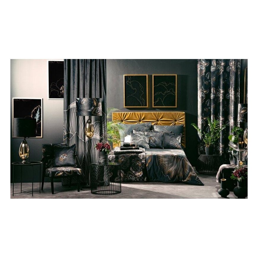 Eurofirany LIMITED COLLECTION PEONIA5 Candlestick made of art glass, ∅ 15 X 20 cm, color: black, gold – 4