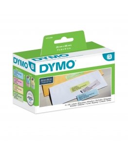 DYMO LW - Assorted Colour Labels - 28 x 89 mm - S0722380 Kollane, Roosa, Sinine, Roheline Iseliimuv 